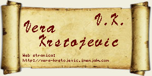 Vera Krstojević vizit kartica